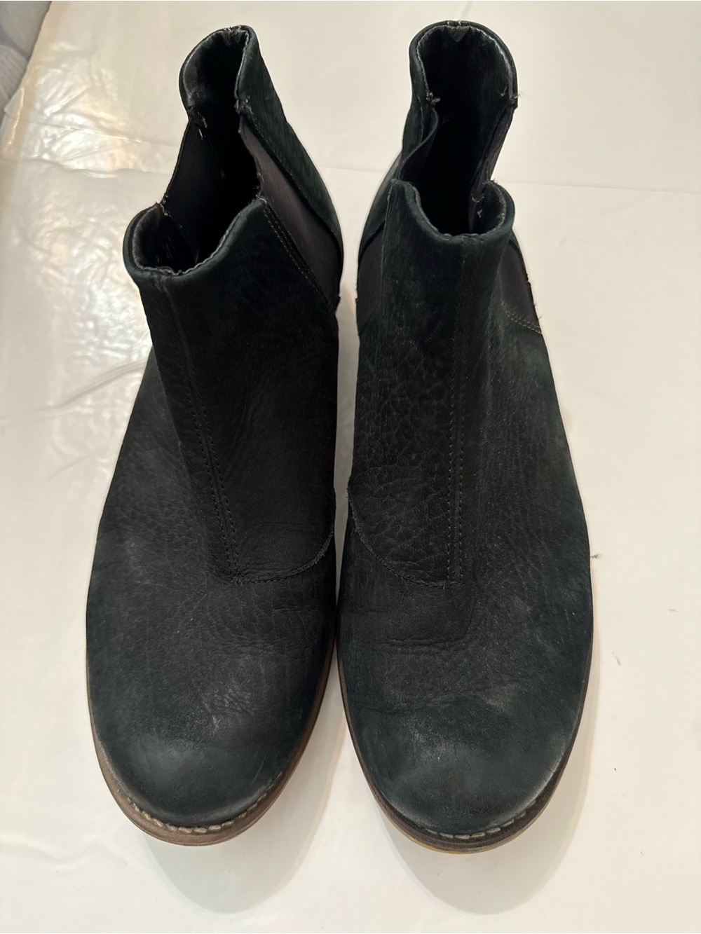 Black Josef Seibel Austrian Made Leather Suede Ankle Boots EU41 US 10